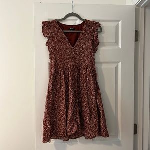 Madewell Pintuck Mini Dress in Florentine Floral, Size Small